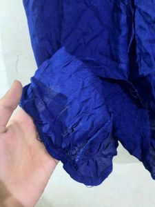 Sleevless Blue Top