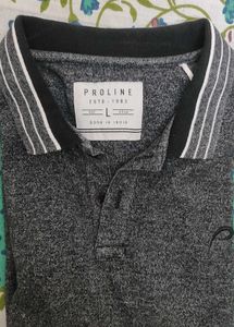 Gray Proline Polo Shirt