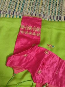 Green Embroidered Saree