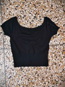 Wide Leg Jeans And Black Top Combo