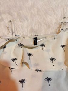 Palm Print Casual Top