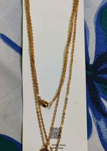 Shein 3 Layer Necklace Golden Chain