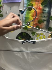 White Lace Trim Crop Top