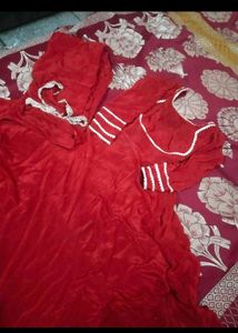 Red Anarkali Kurta Set