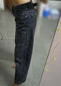 charcoal Black Mom Fit Jeans