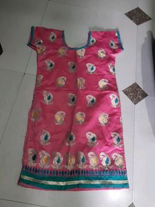 Pink Green Panjabi Suit