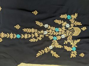 Navy Blue Jorjat Sharara Suit Set