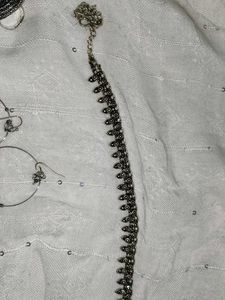 oxidised 4 earring ,with necklace and ring