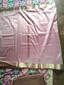 Pink &amp; Gold Saree