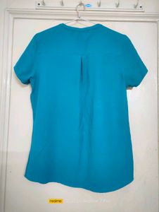 Y2k Sea green colour top.