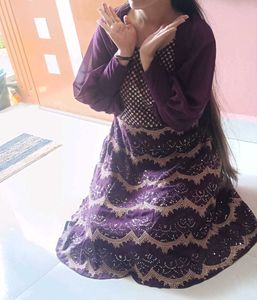 3 Pieces Purple Garara Set