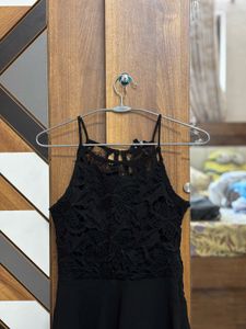 Elegant Black Skater Dress