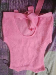 Pink Knit Sleeveless Tank Top