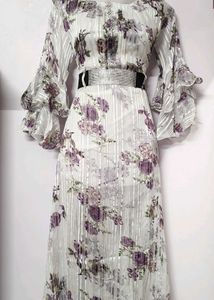 Floral Print Bell Sleeve Dress