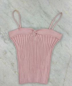Ribbed Pink Crop top sleeveless bodycon 💌