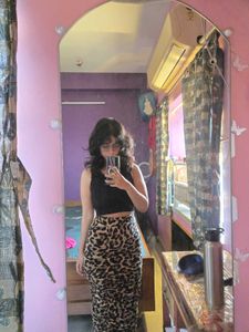Leopard Print Maxi Skirt