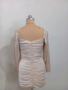 Ruched Long Sleeve Mini Dress