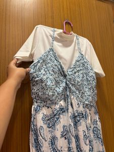 🆕 “Bombay Paisley” Blue Prints Cotton Gown Set