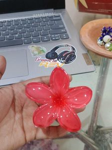 Red Flower Hair Clips