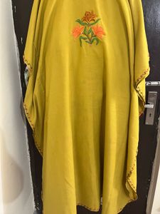 Kashmiri Embroidered Yellow Kaftan