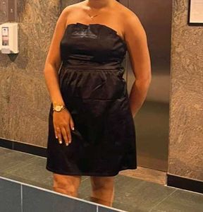 Black Strapless Mini Dress