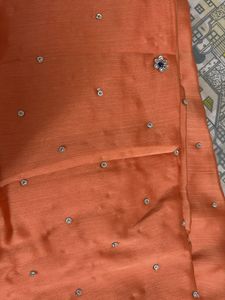 Elegant Peach Saree