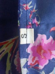 Floral Navy Blue Off - Shoulder Dress