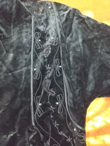 Velvet Embroidery Coat
