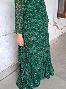 Green Floral Maxi Dress