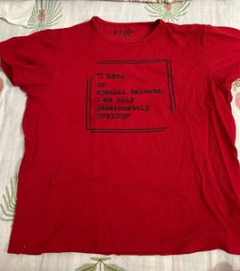 Red T-Shirt with Quote
