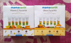mama earth Vitamin C &amp; Ubtan Facial Kit Pack Of 2