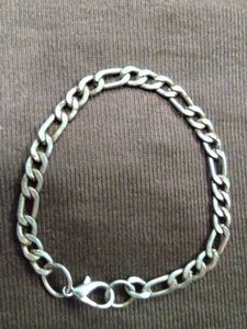 Silver Figaro Chain Bracelet