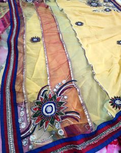 Beautiful Yellow base Saree For Wedding N Haldi To