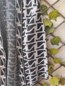 Patterned Black &amp; grey long Cardigan