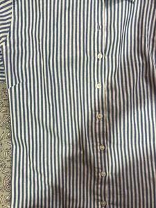 Blue and white striped shirt