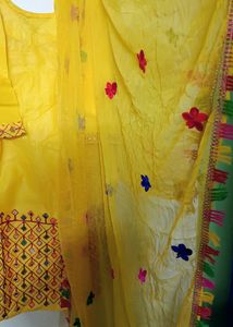Complete Yellow Salwar Suit Set With Bangles