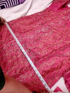 Pink Embroidered Kurta Set