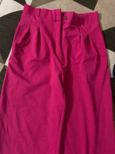 Magenta Wide Leg Pants