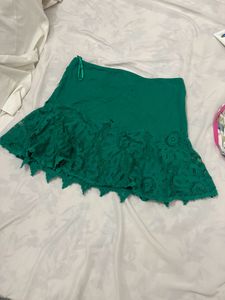 Green Mini Skirt