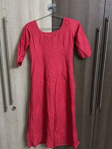 Pink Cotton Kurta