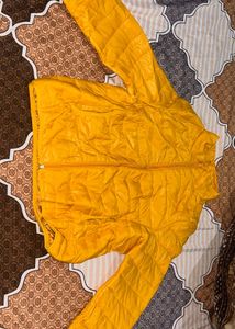 Yellow Padded Jacket with cover.