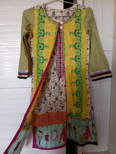 Jacket Style Original Pakistani Kurti