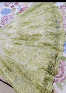 Partywear Net Embroidered Heavy Cancan Gown