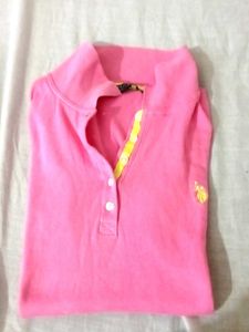 Pink Polo Top