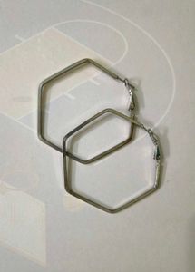 Hexagon Hoop Earrings 🧊🖇️