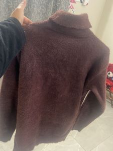 Cozy Burgundy Turtleneck Sweater