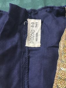 Blue Velvet Kurta Set