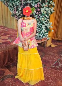 Embroidered Lahenga for Haldi