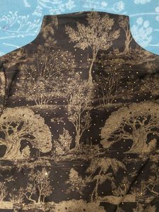 Brown Nature Print Turtleneck Top