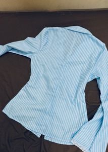 Newme Striped Lace Trim Top32-34